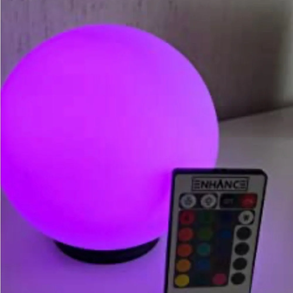 ENHANCE Kid's Night Light Ambient Globe LED Color Changing Lamp Glass Mood Lamp